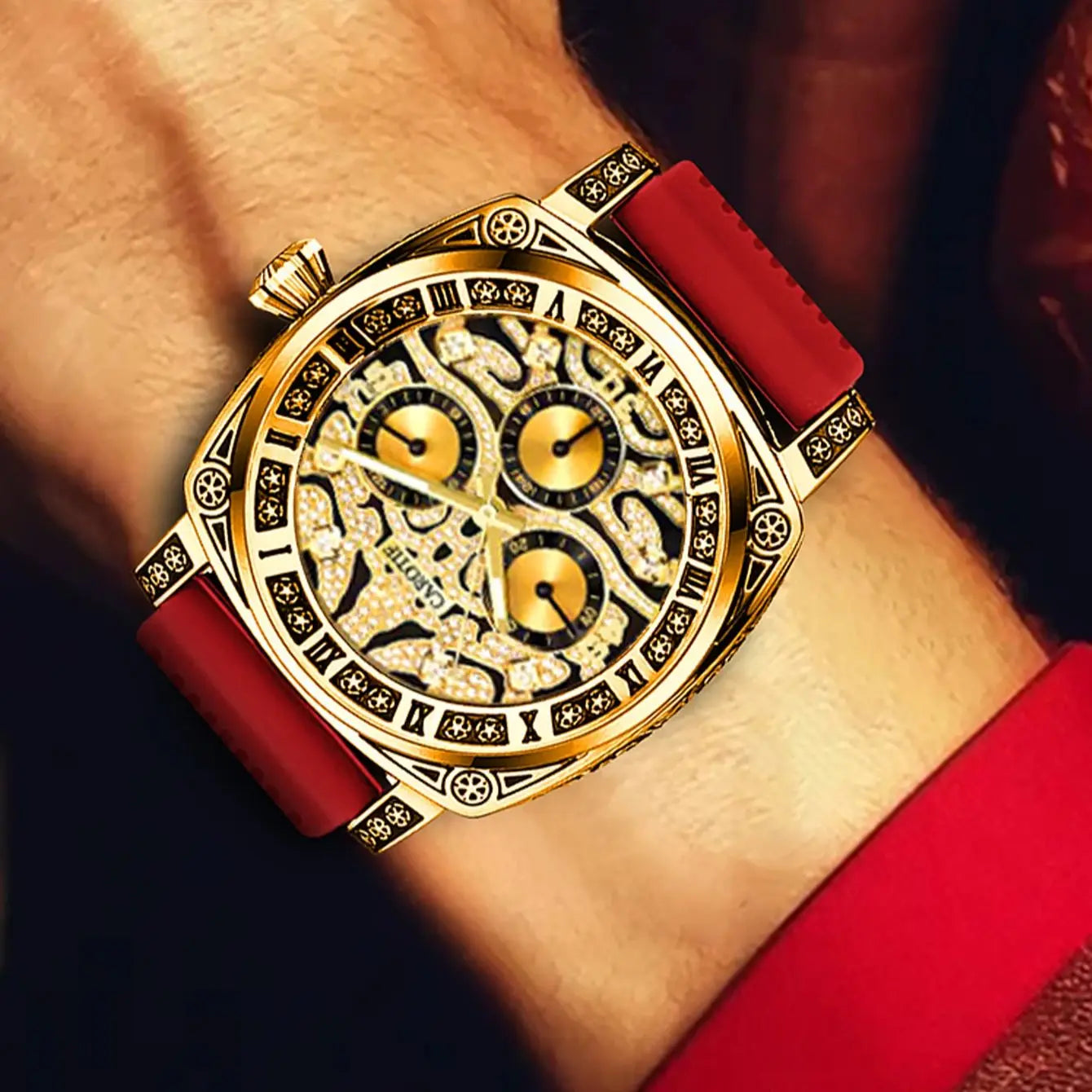 Red Business Tiger Face Watch