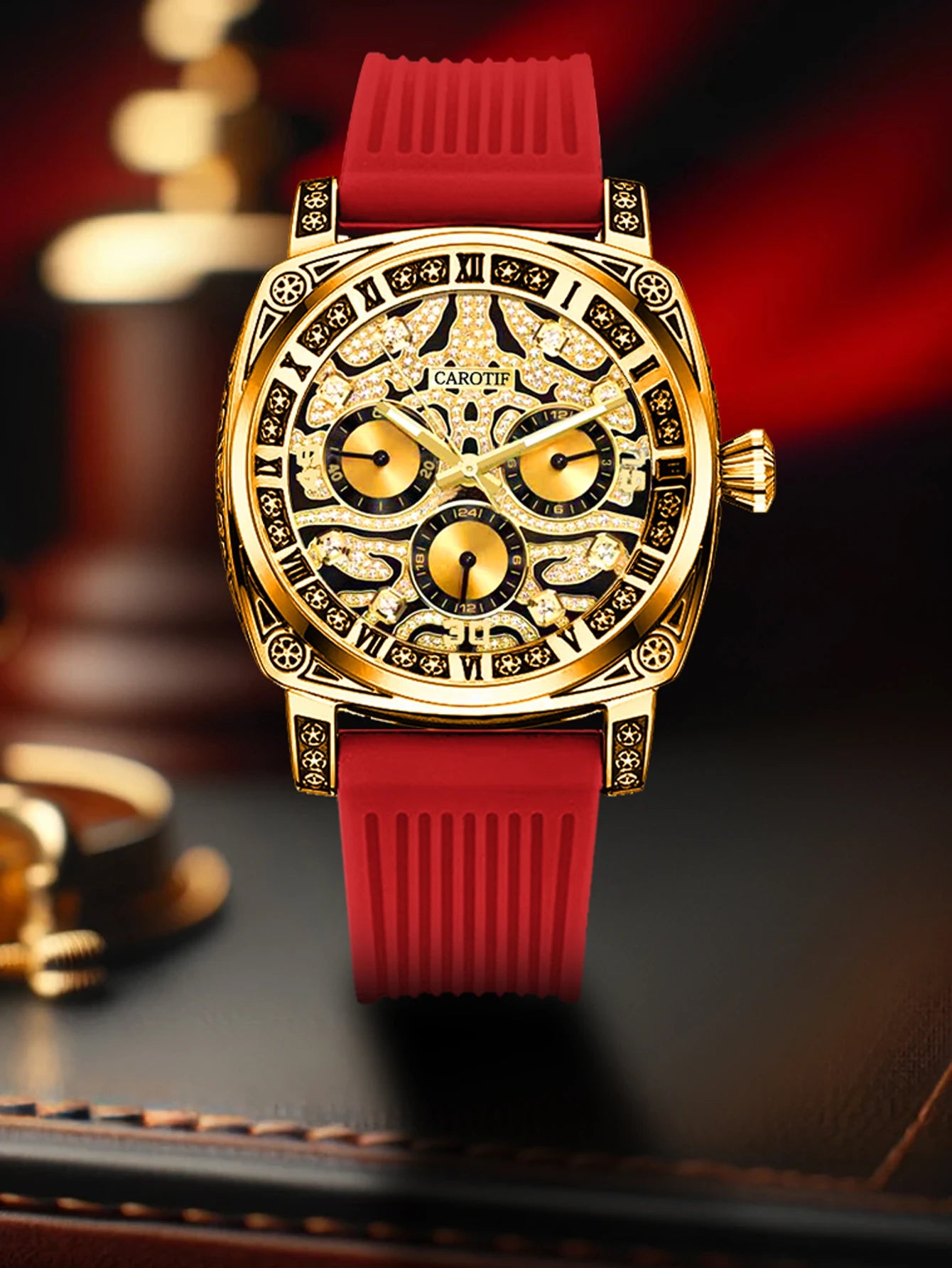 Red Business Tiger Face Watch