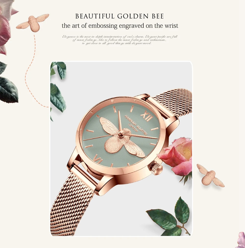 Golden Bee Watch by Hannah Martin London