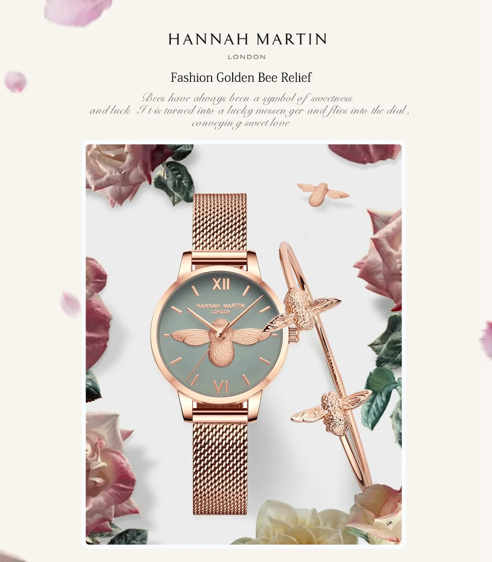 Golden Bee Watch by Hannah Martin London