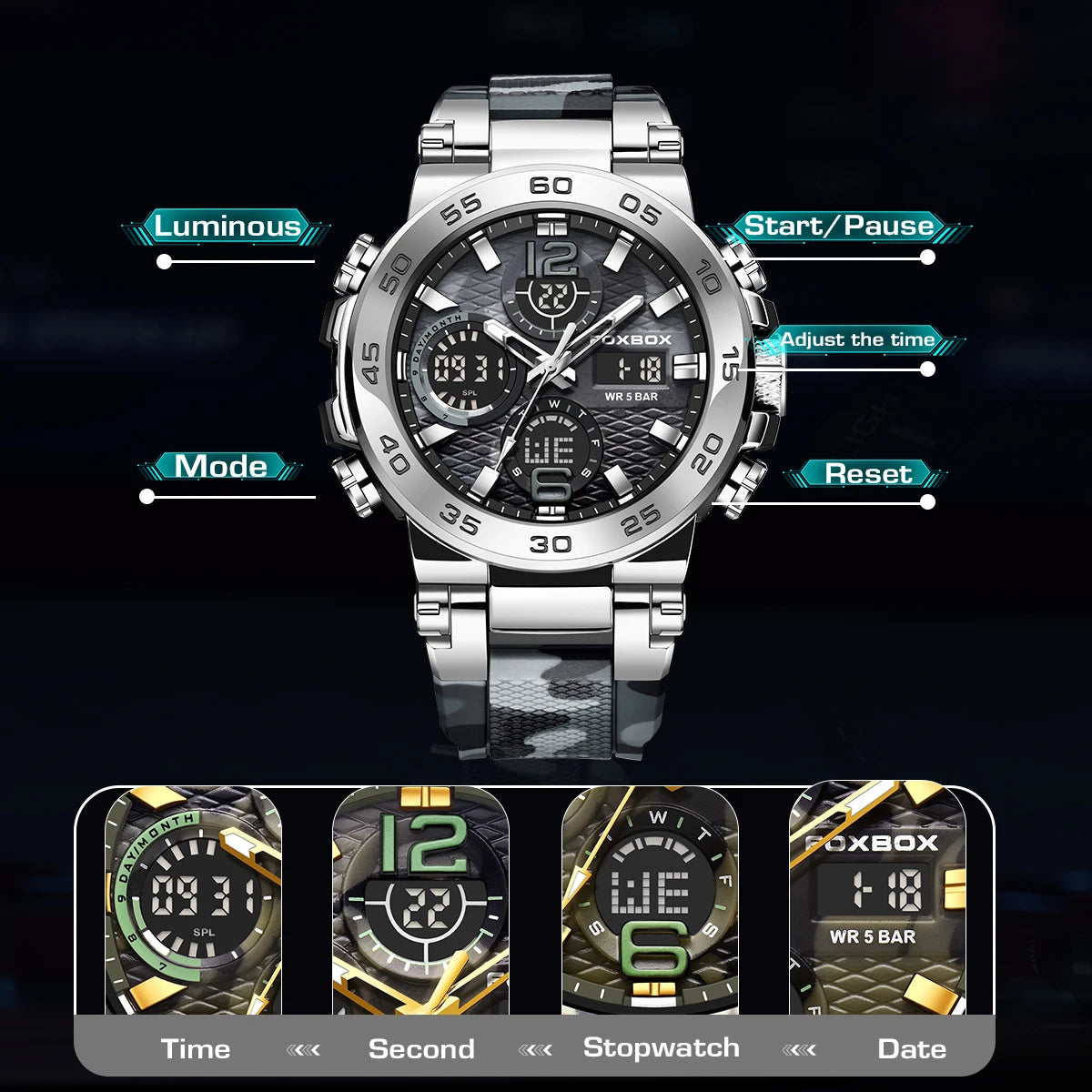 Sports Digital Military Watch