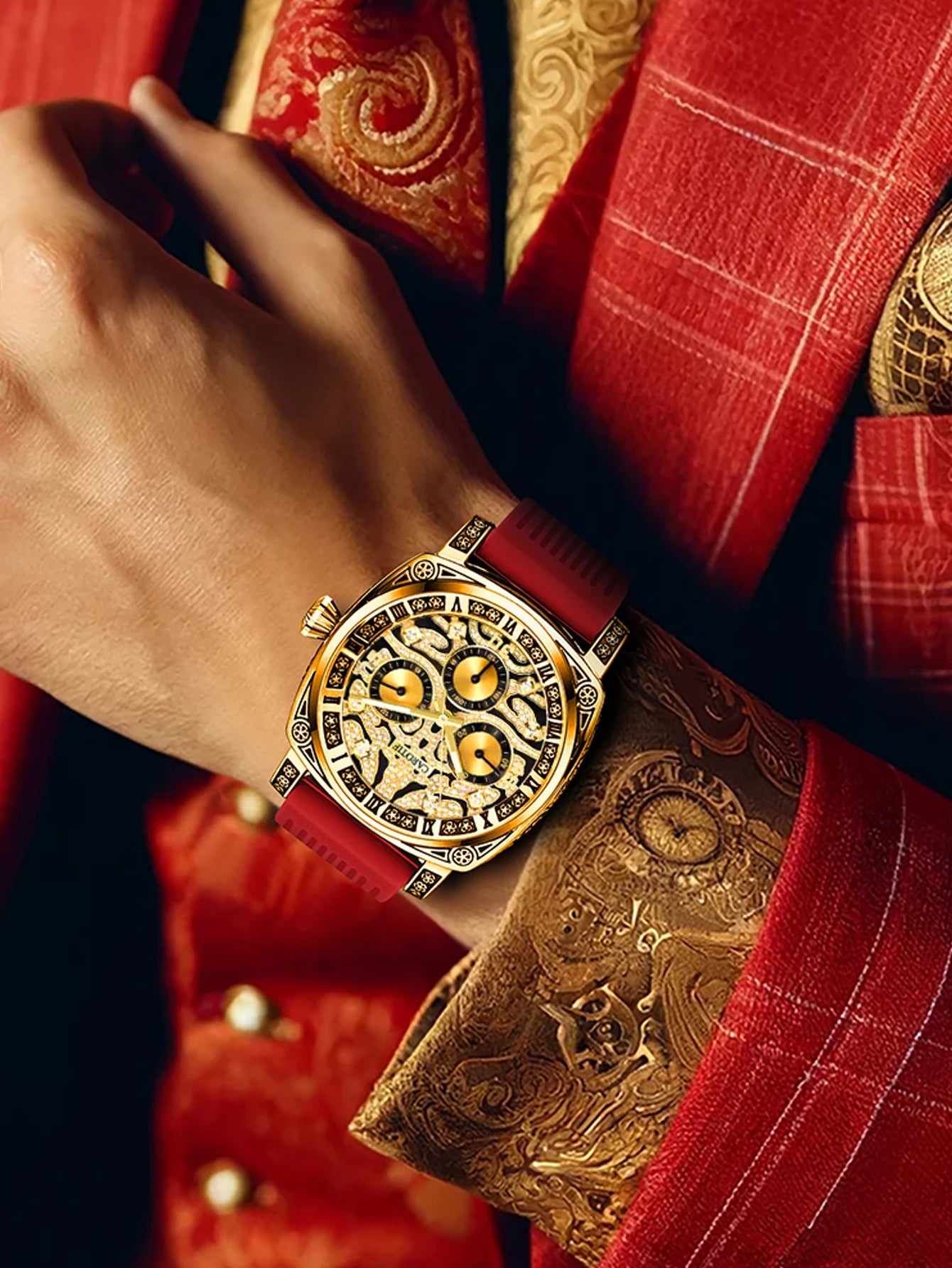 Red Business Tiger Face Watch