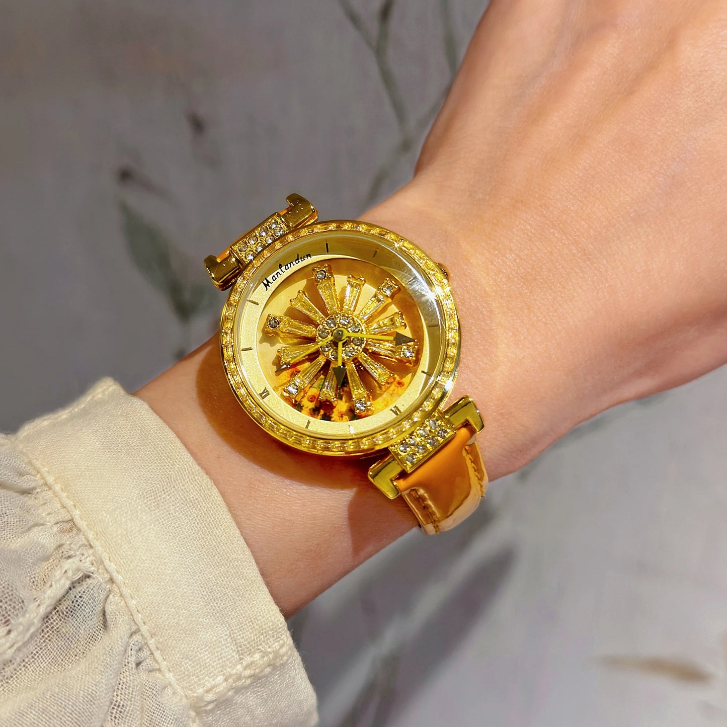 Sunflower Diamond Watch