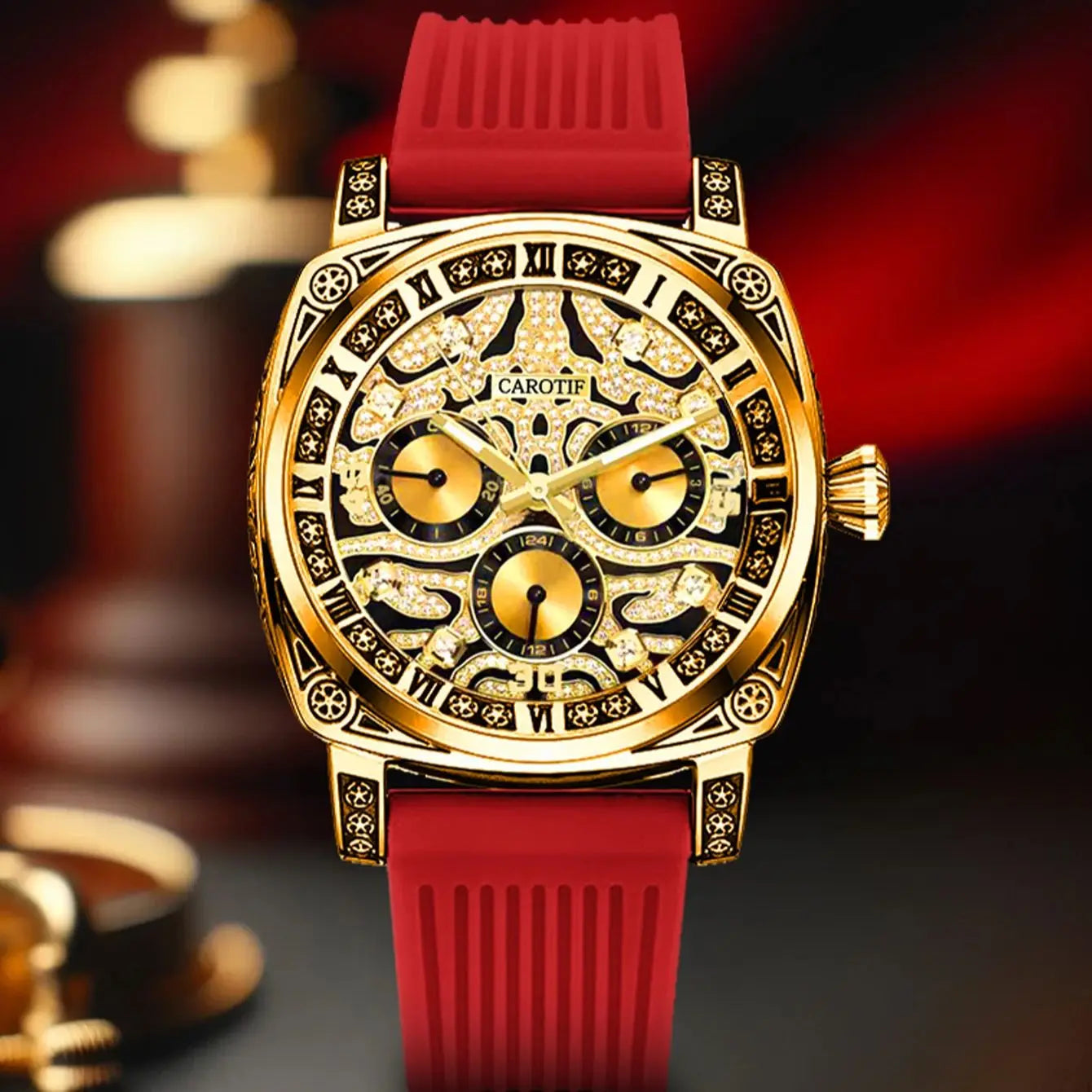 Red Business Tiger Face Watch