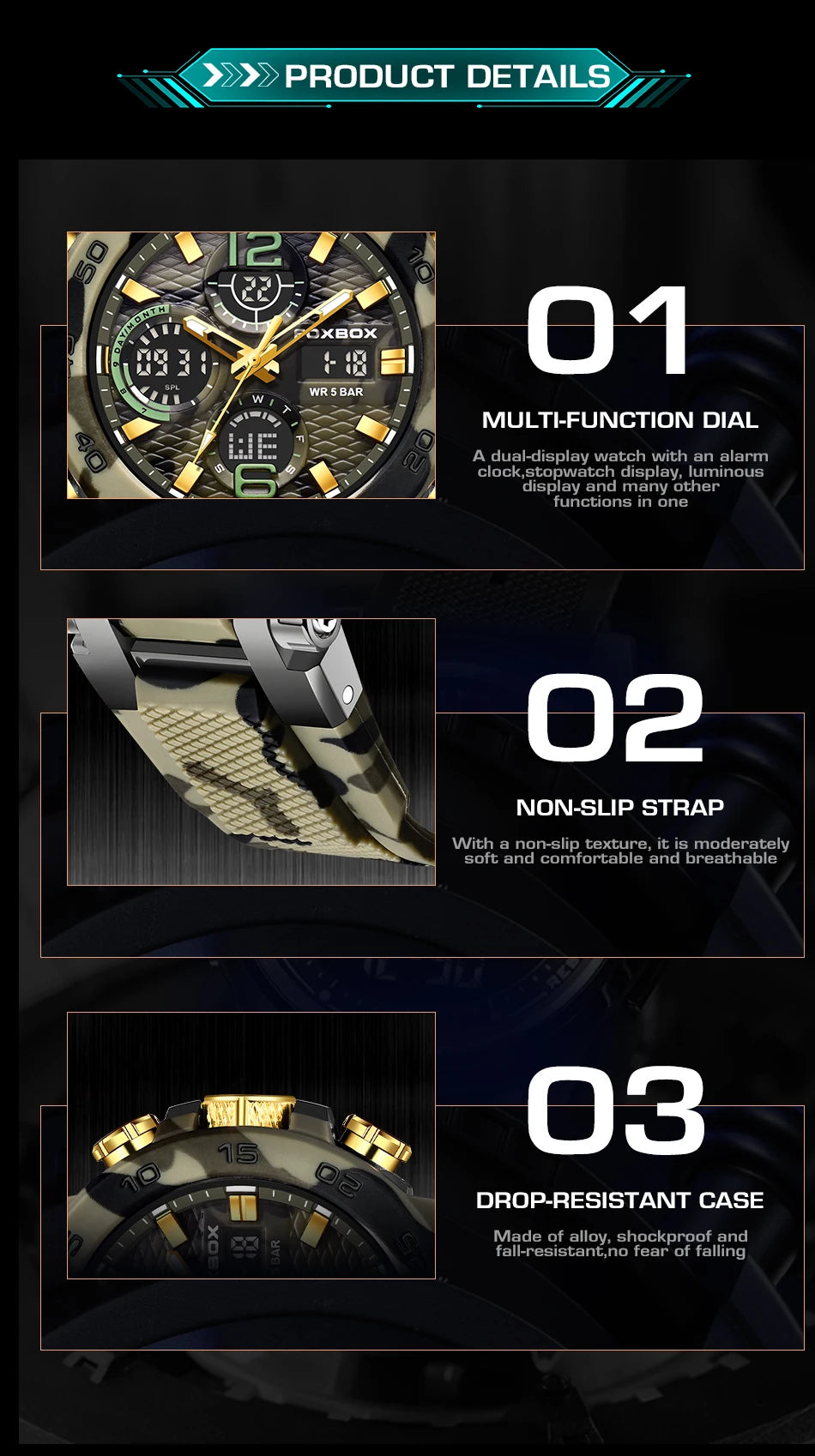 Sports Digital Military Watch