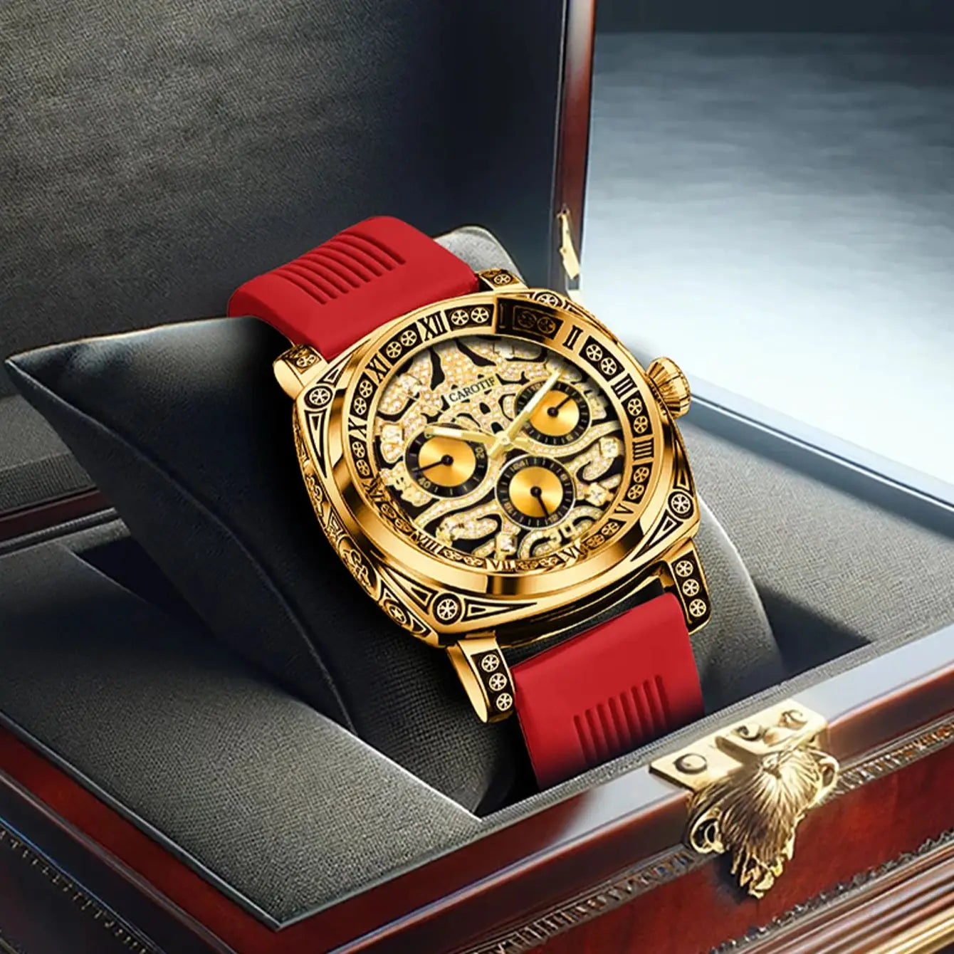 Red Business Tiger Face Watch